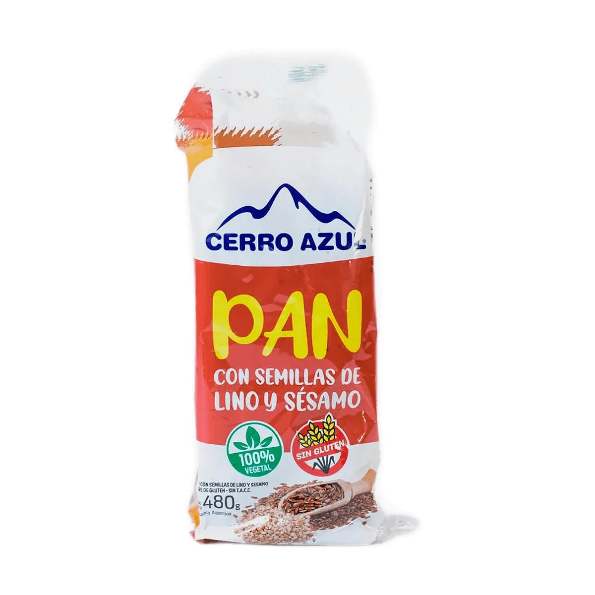 Cerro Azul - Pan sin leche sin gluten con semillas x 450 gr