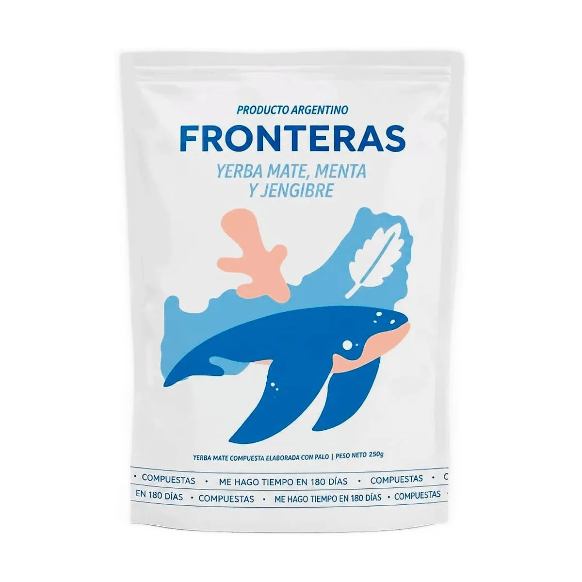 Fronteras - Yerba mate, menta y jengibre x 250 gr