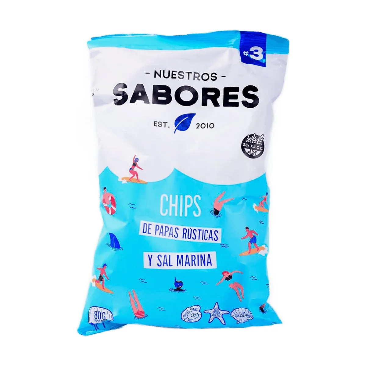 Nuestros Sabores - Papas sal marina x 80 gr