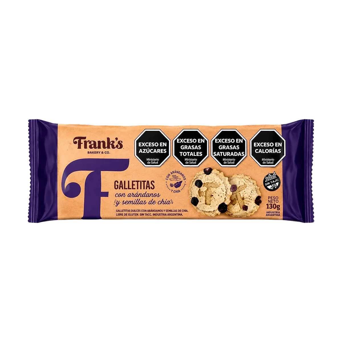 Franks - Galletitas con arándanos y semillas de chia x 130 gr