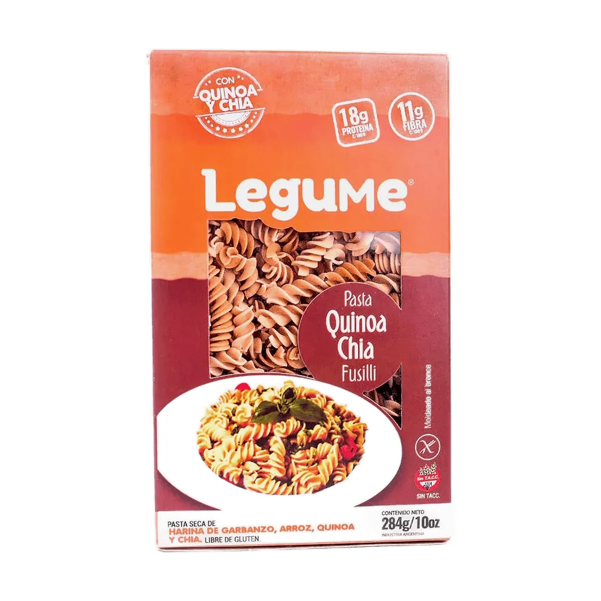 Legume - Fusilli de chia y quinoa x 284 gr