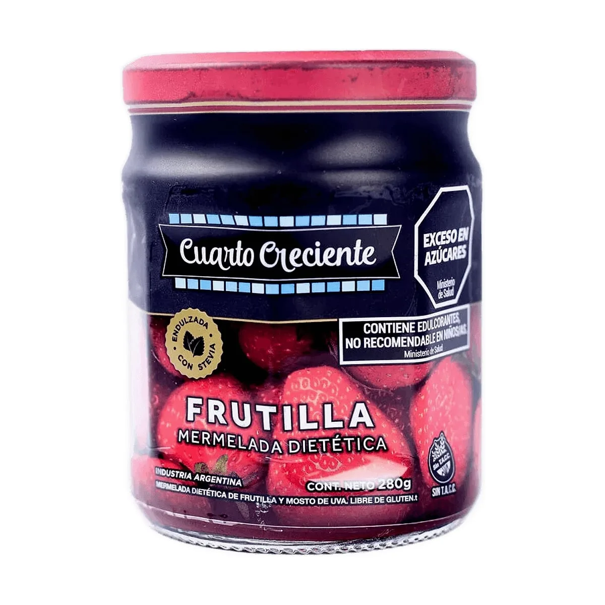 Cuarto Creciente - Mermelada con stevia sabor frutilla x 280 gr