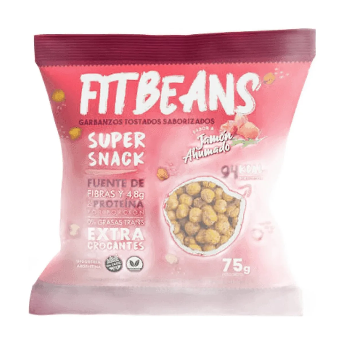Fit Beans - Garbanzo tostado jamon ahumado x 75 gr