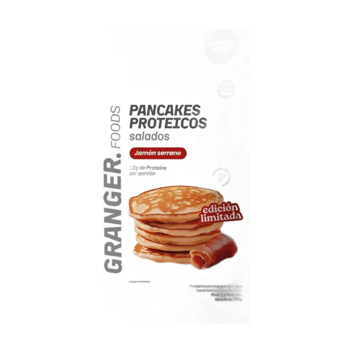 Granger - Premezcla para pancakes proteicos sabor jamon serrano x 300 gr