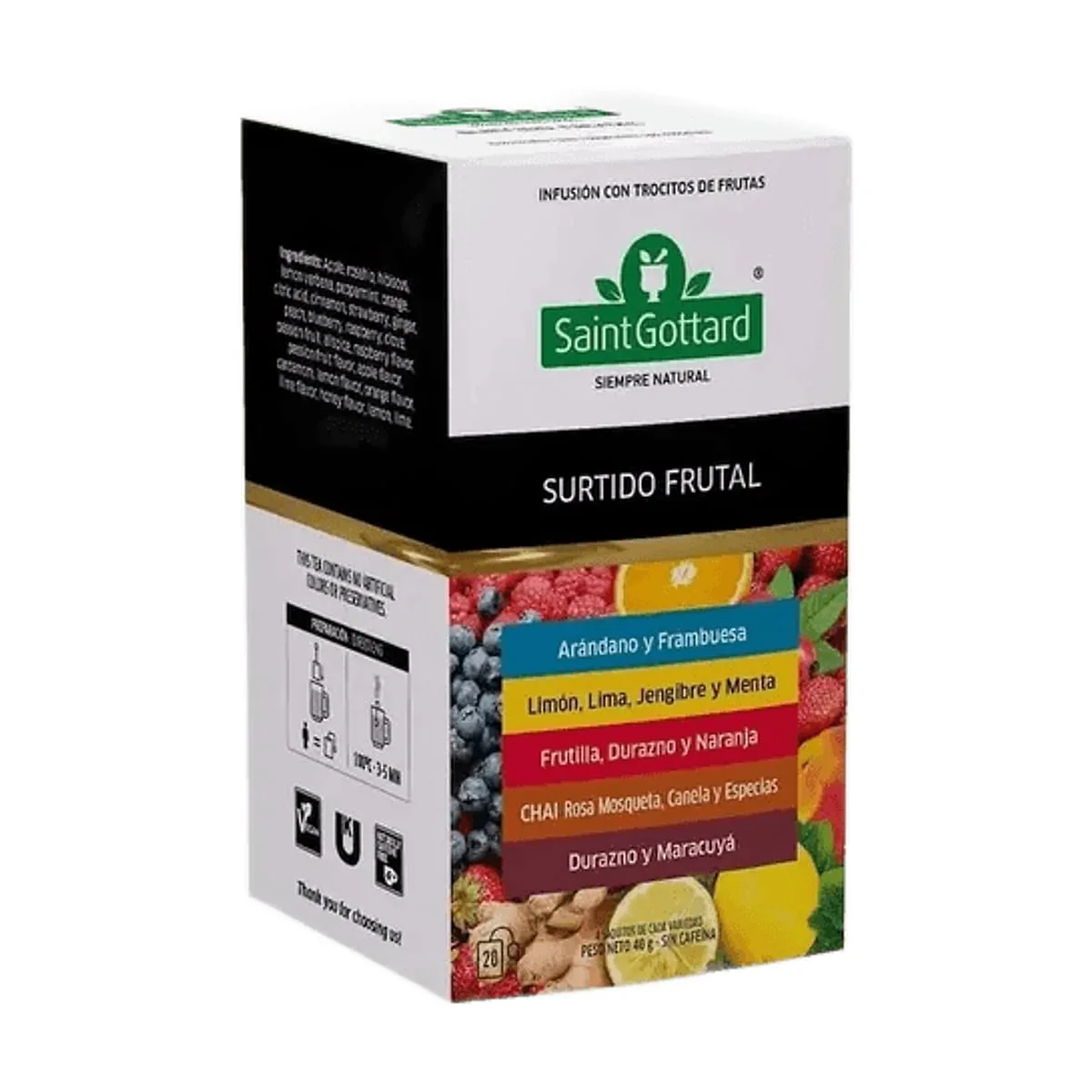 Saint Gottard - Té surtido frutal x 20 saq