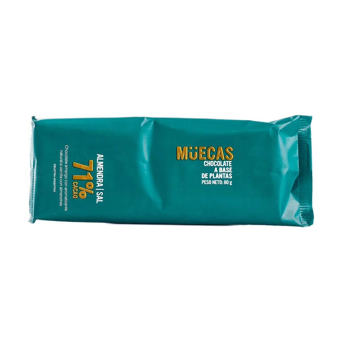 Muecas - Chocolate de almendras con sal marina x 80 gr