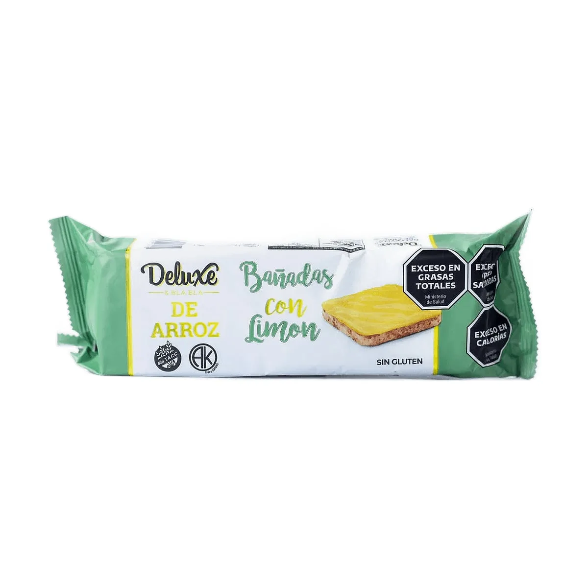 Deluxe - Galletitas de arroz bañadas sabor a limon x 115 gr