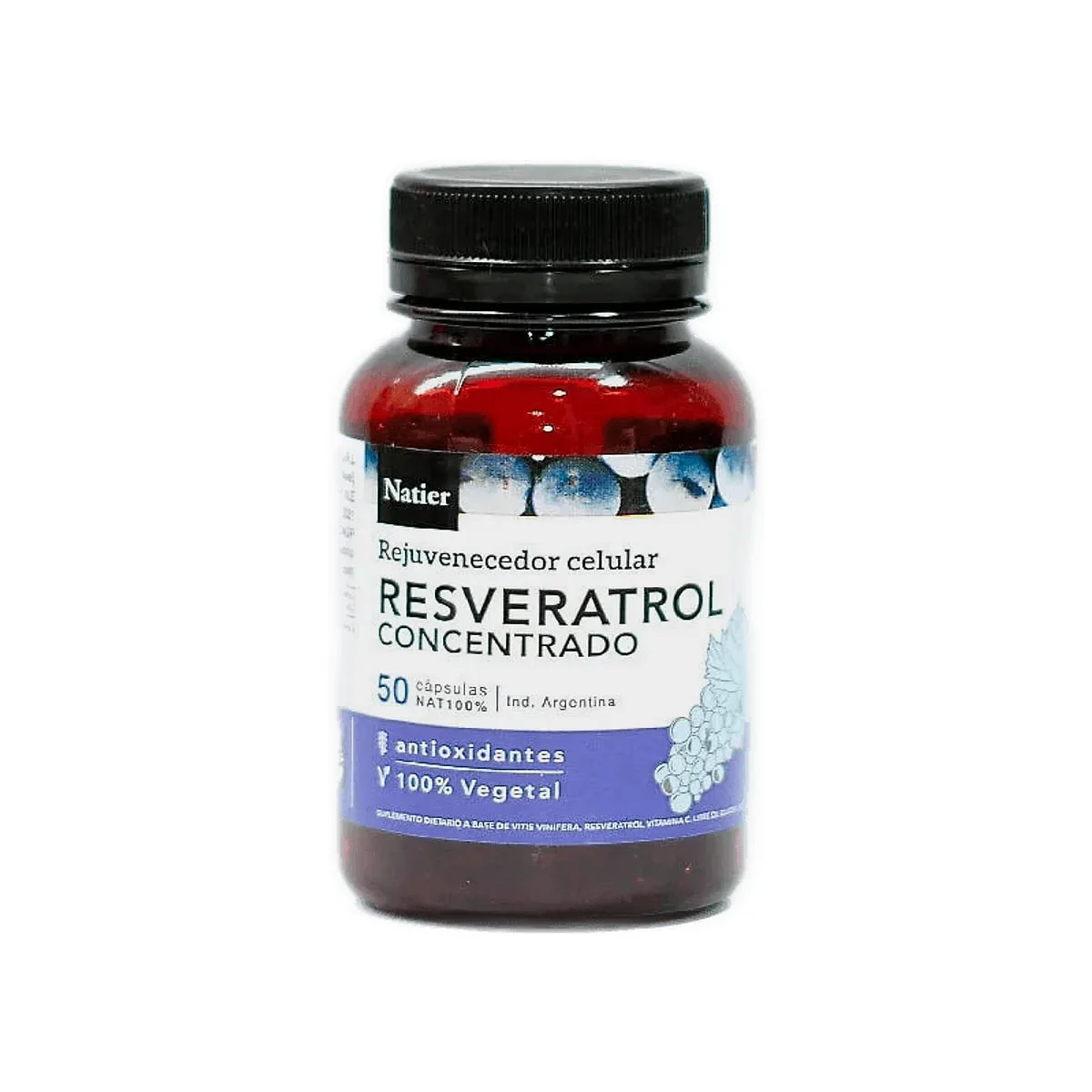 Natier - Resveratrol rejuvenecedor natural antioxidante x 50 cap
