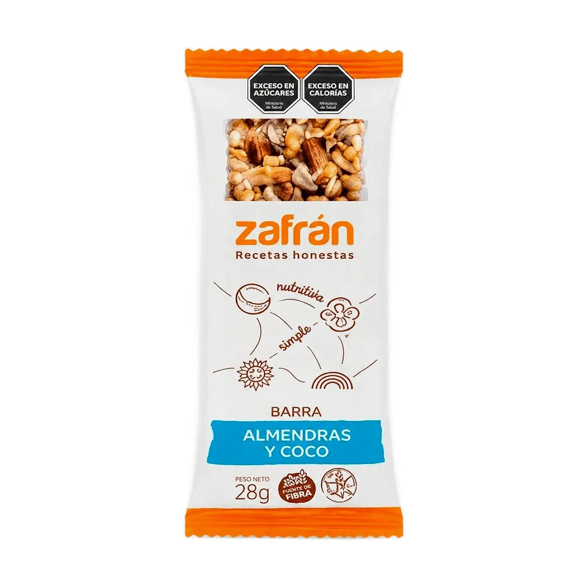 Zafran - Barrita de almendra y coco x 28 gr