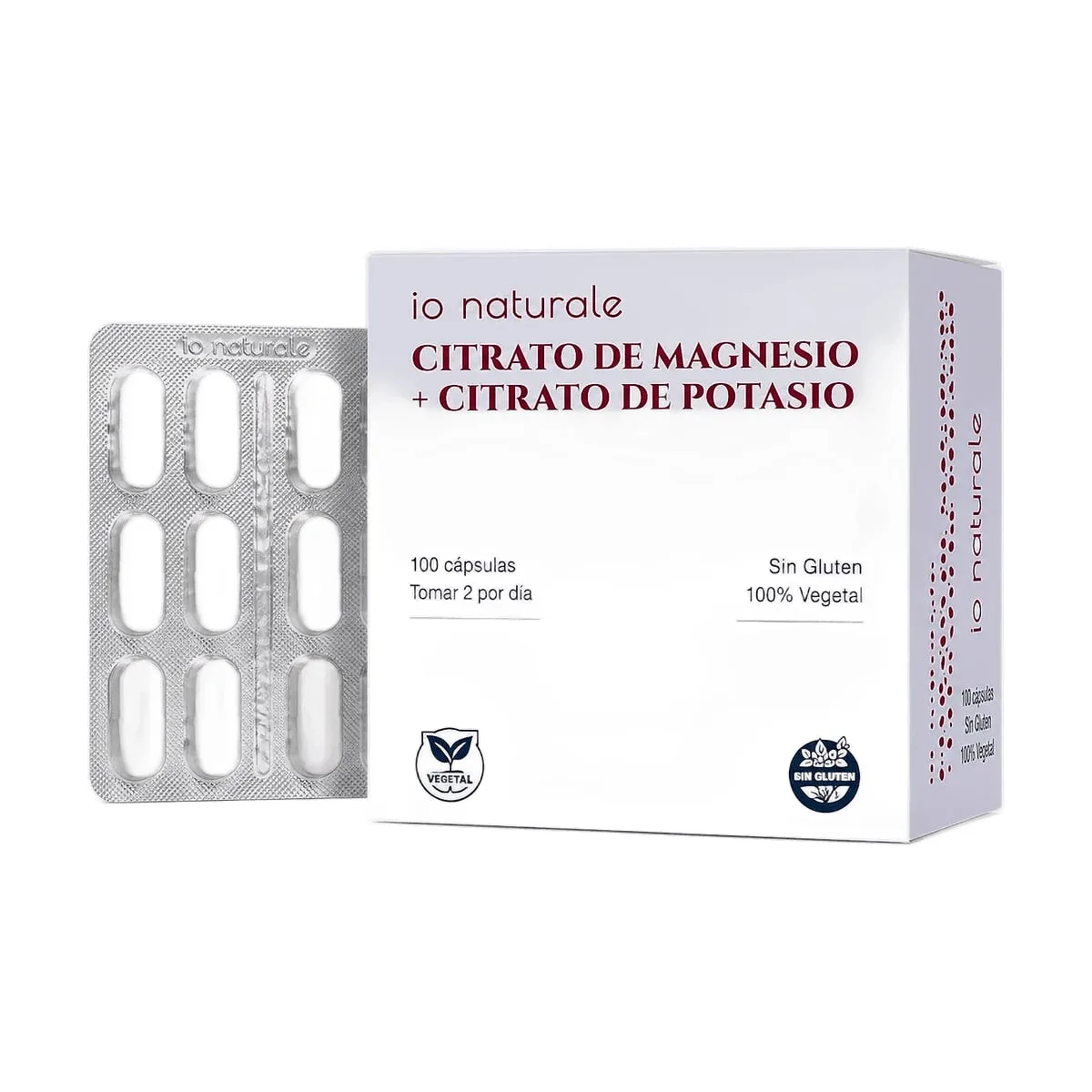 Io Naturale - Citrato de magnesio + citrato de potasio x blister x 10 unid
