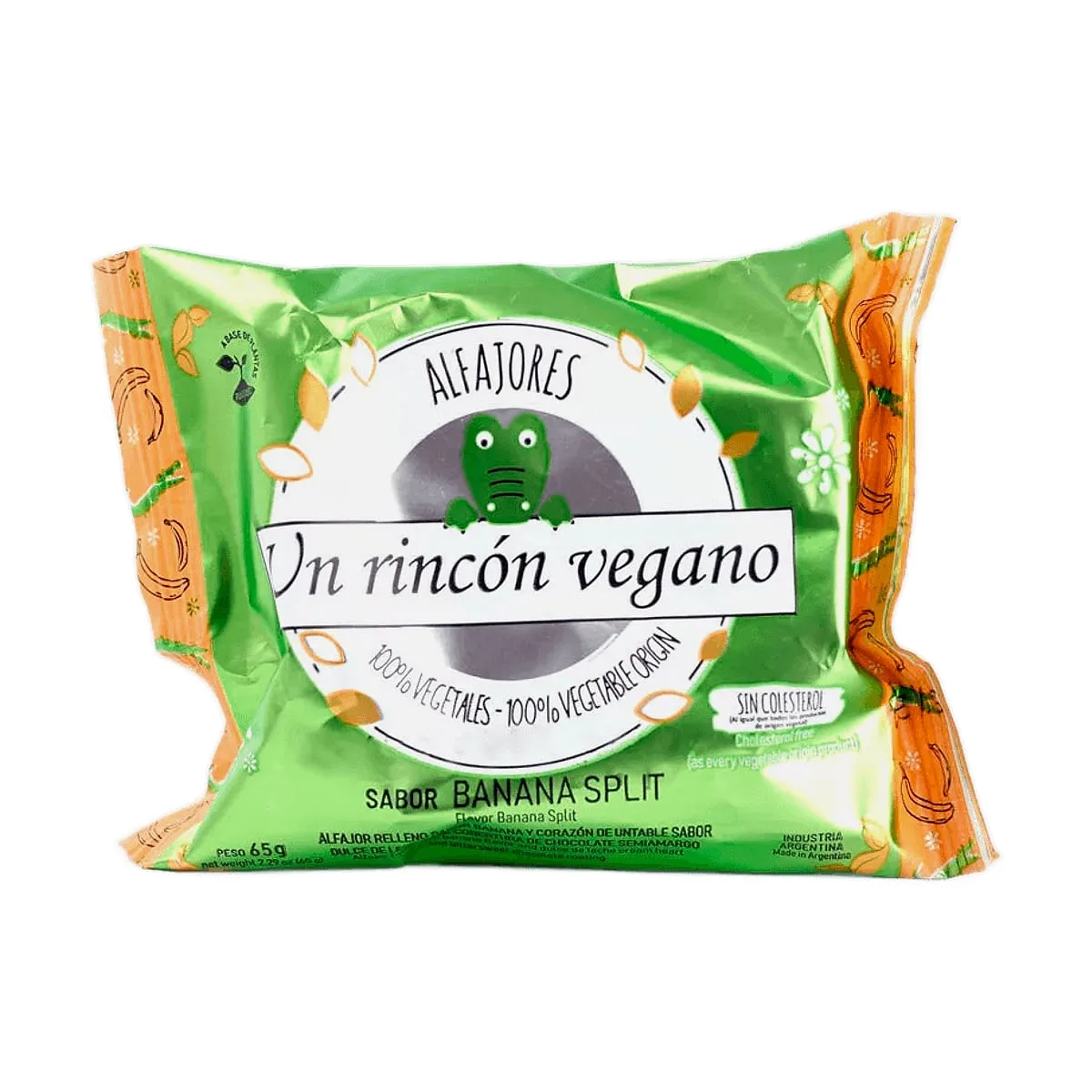 Un Rincon Vegano - Alfajor sabor banana split/ chocolate x 80 gr