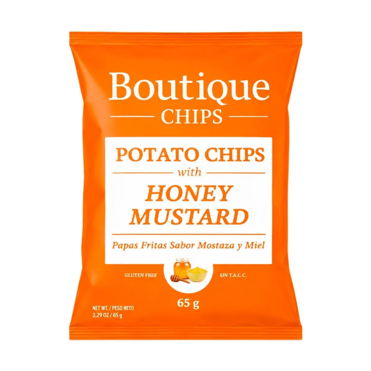 Boutique chips - Papas fritas sabor a mostaza y miel x 65 gr