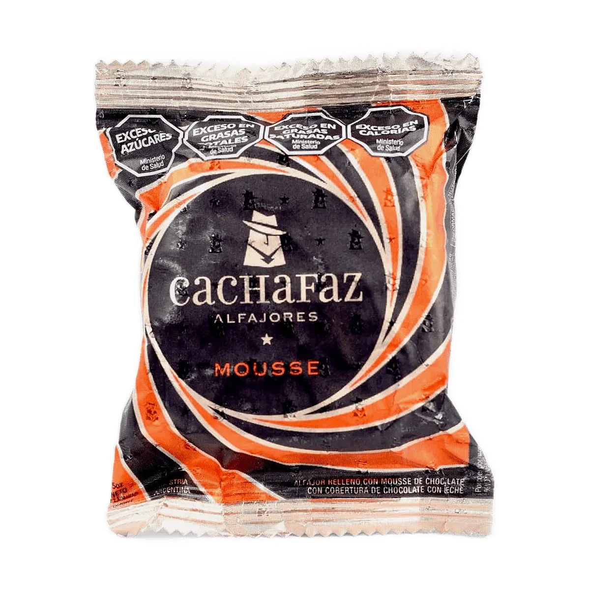 Cachafaz - Alfajor relleno con mousse de chocolate x 50 gr