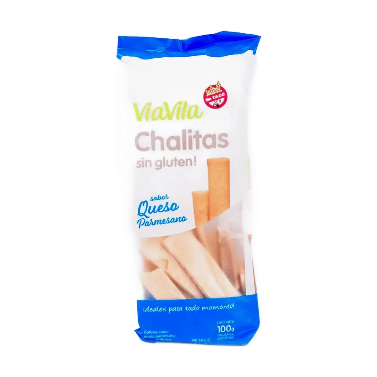 Viavita - Chalitas con sabor queso parmesano x 100 gr