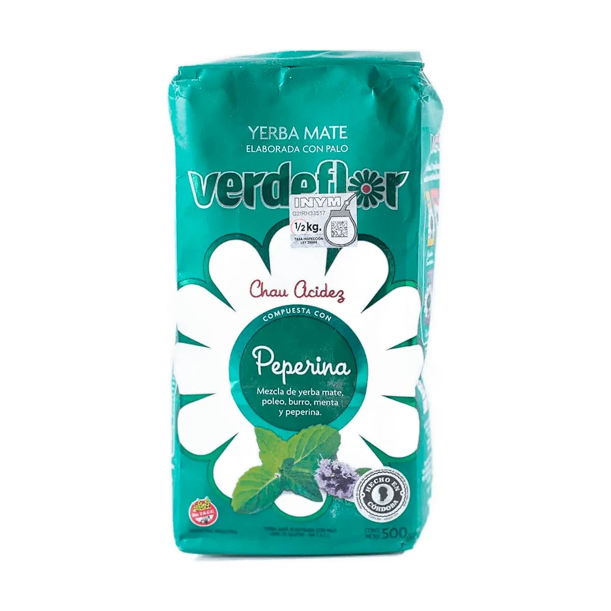Verde Flor - Yerba mate peperina x 500 gr