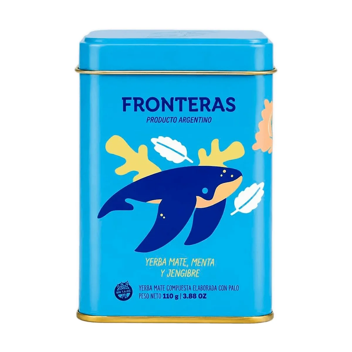 Fronteras - Yerba mate de menta y jengibre lata x 110 gr