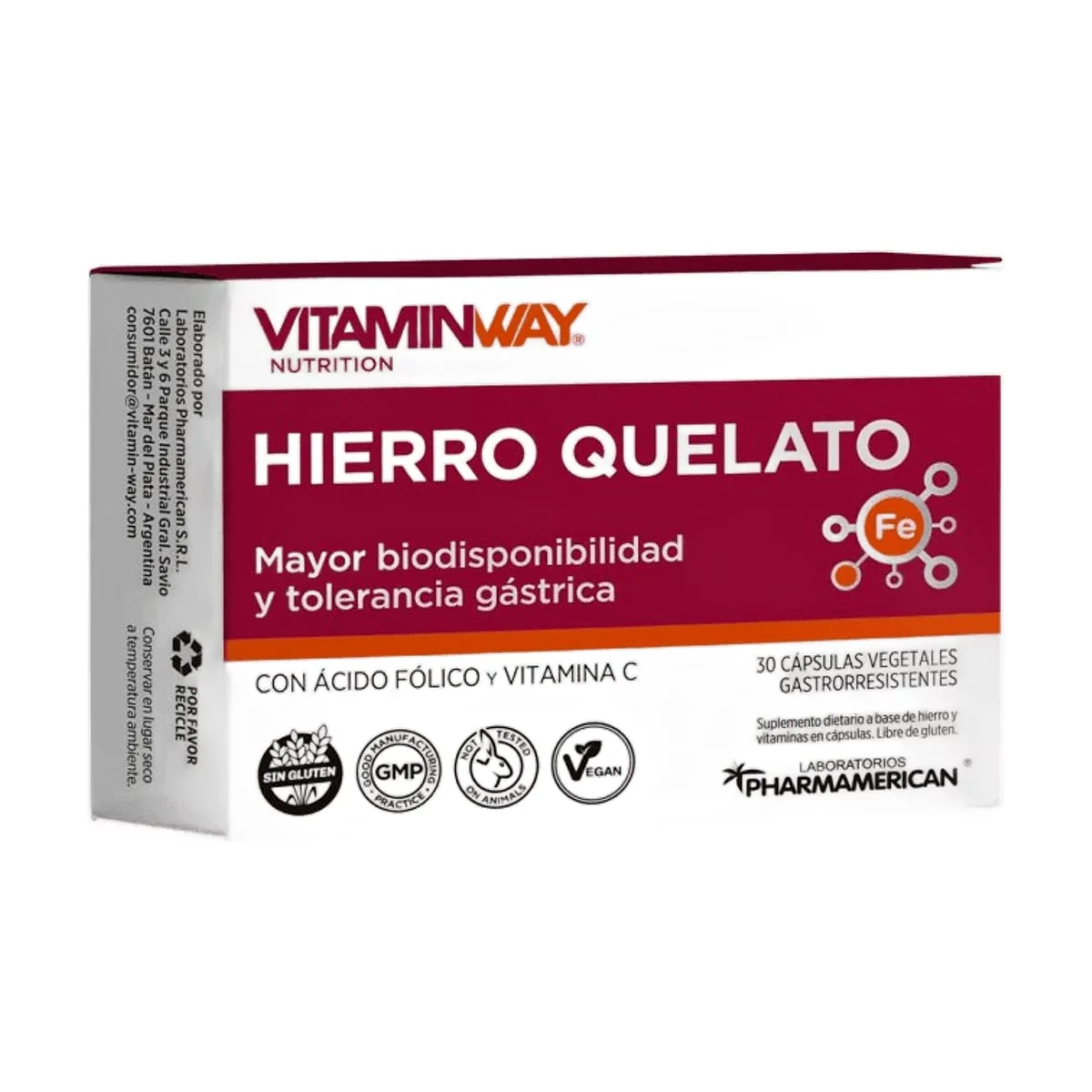 Vitamin Way - Hierro Quelato x 30 comp