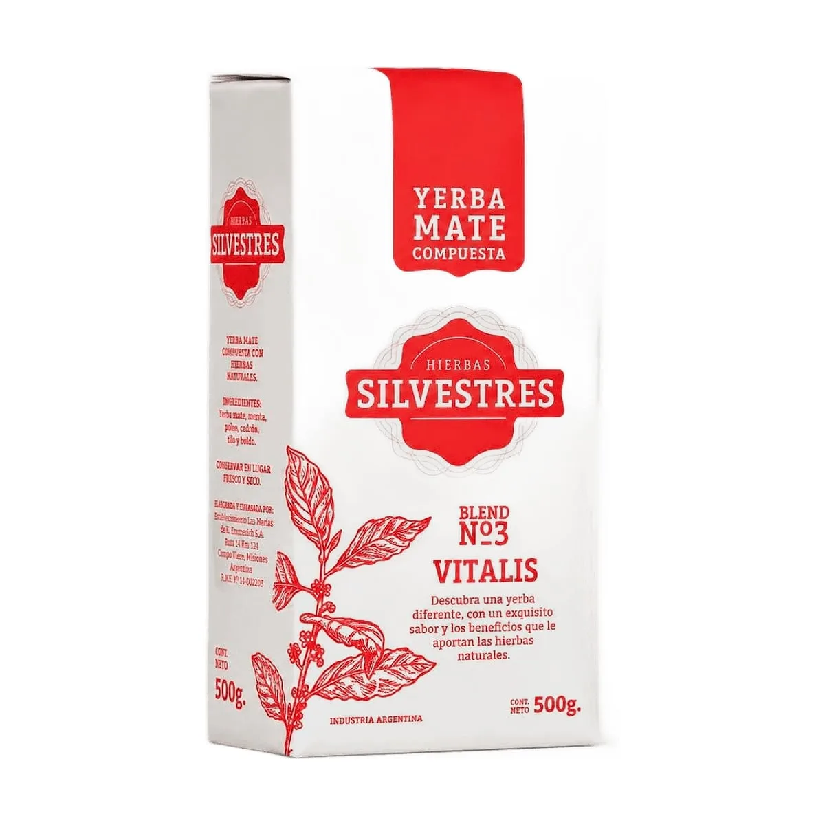 Hierbas Silvestres - Yerba mate vitalis x 500 gr