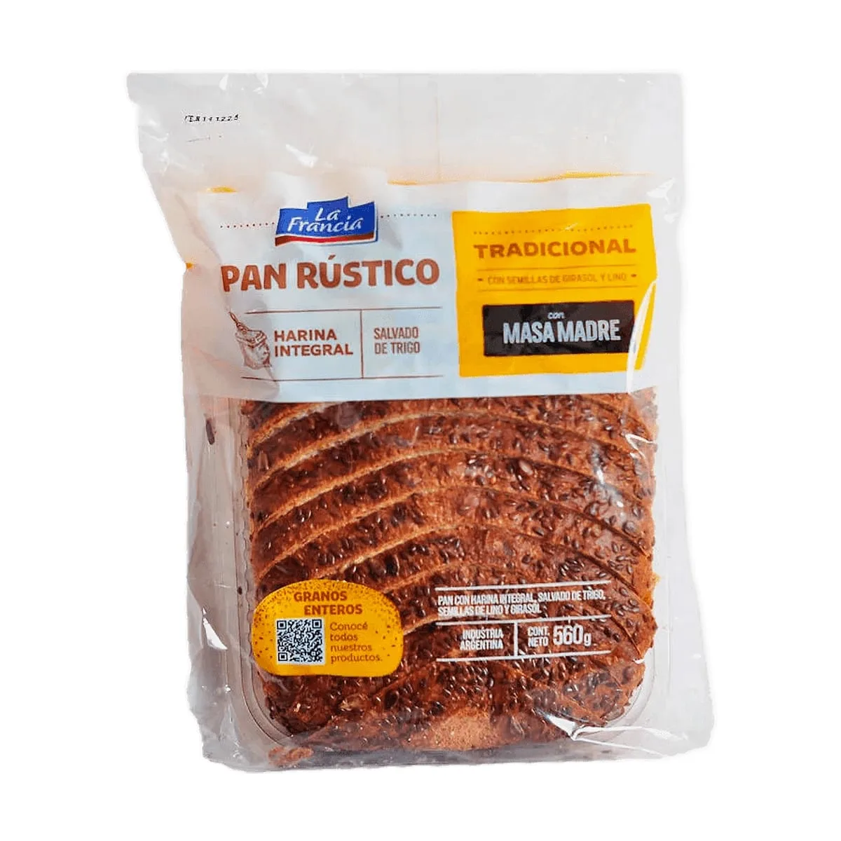 La Francia - Pan rustico con semillas de lino y girasol x 560 gr