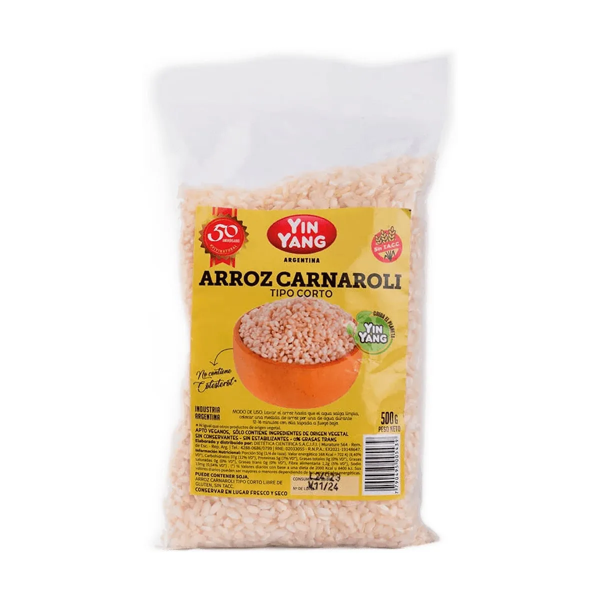 Yin Yang - Arroz carnaroli sin tacc x 500 gr