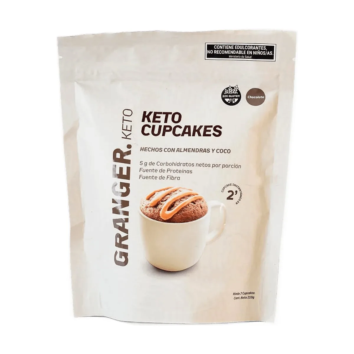 Granger - Premezcla para cupcakes keto sabor vainilla x 210 gr