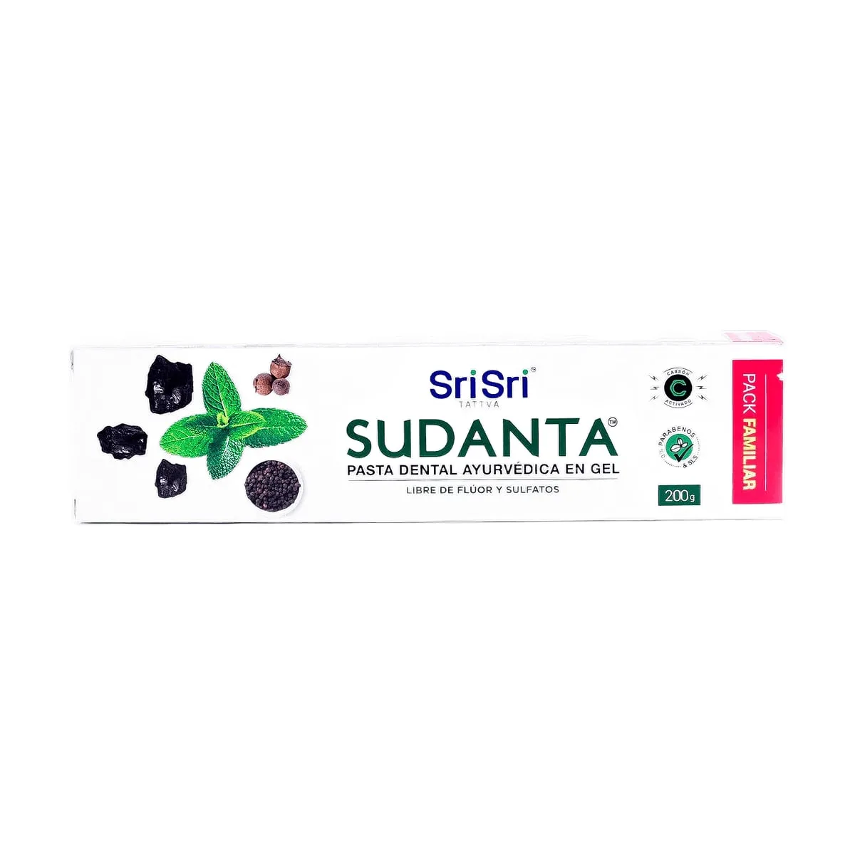 Sri Sri - Pasta dental libre de fluor ultra blanqueadora x 200 gr