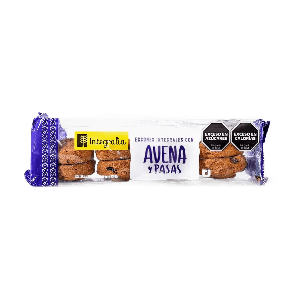 Integralia - Escones integrales de avena y pasas x 240 gr