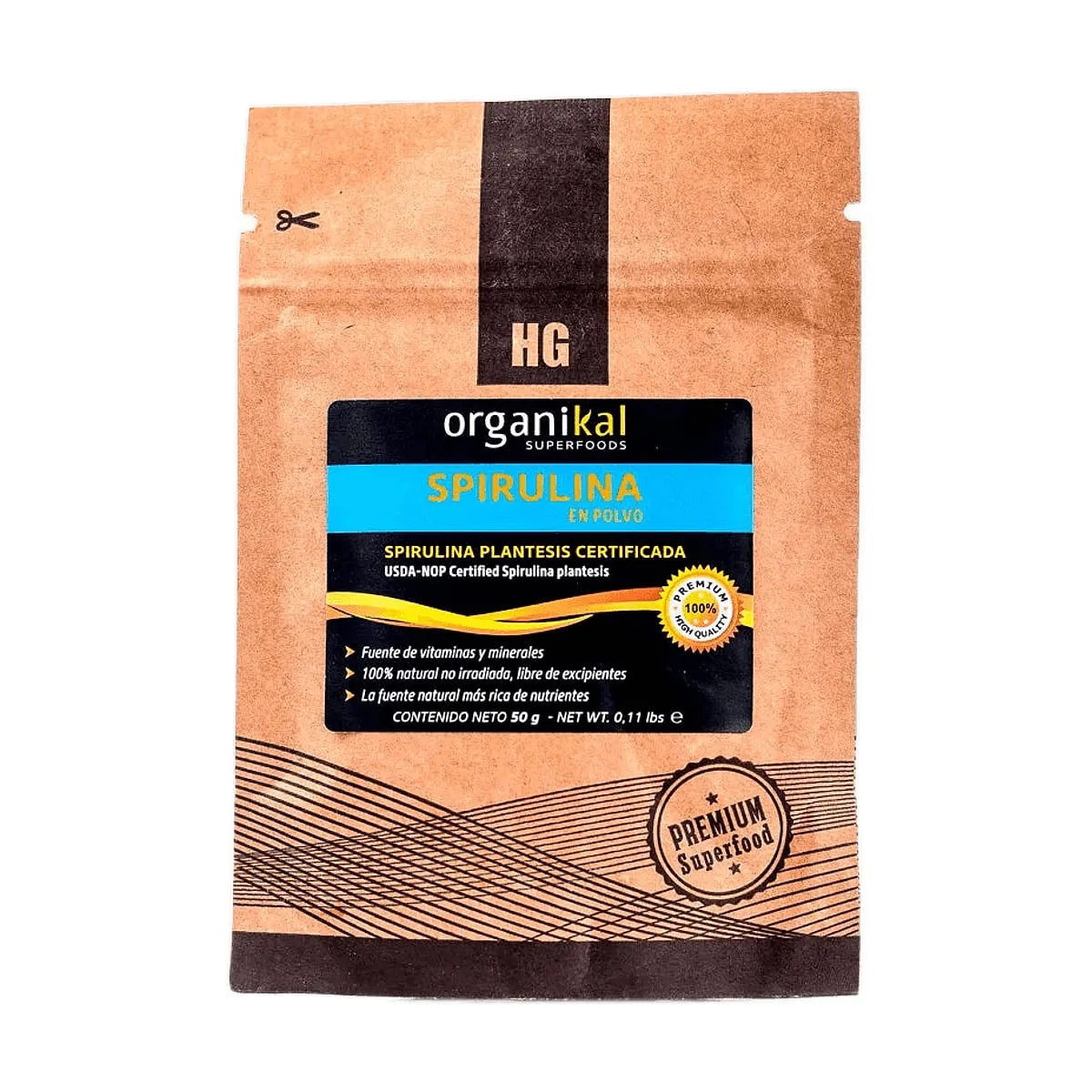 Organikal - Spirulina en polvo x 50 gr