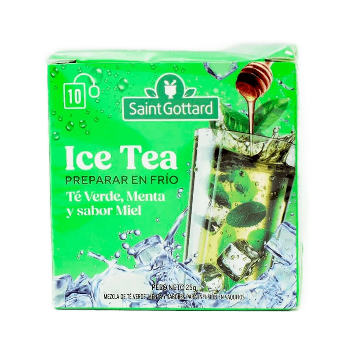Saint Gottard - Ice Tea de Te Verde, Menta y Miel x 10 saq
