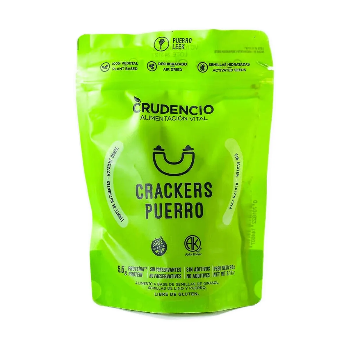 Crudencio - Crackers sabor puerro x 80 gr
