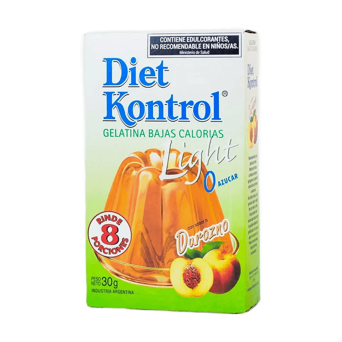 Diet Kontrol - Gelatina light sabor durazno x 30 gr