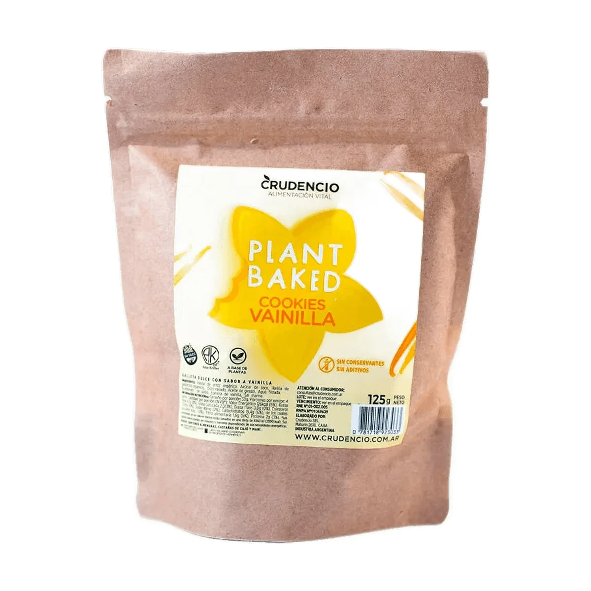 Crudencio - Cookies sabor vainilla x 100 gr