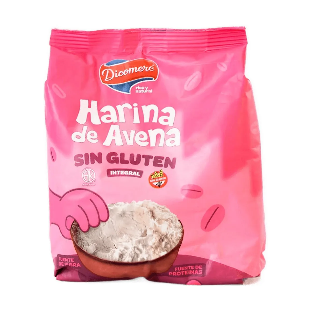 Dicomere - Harina de avena integral sin gluten x 500 gr