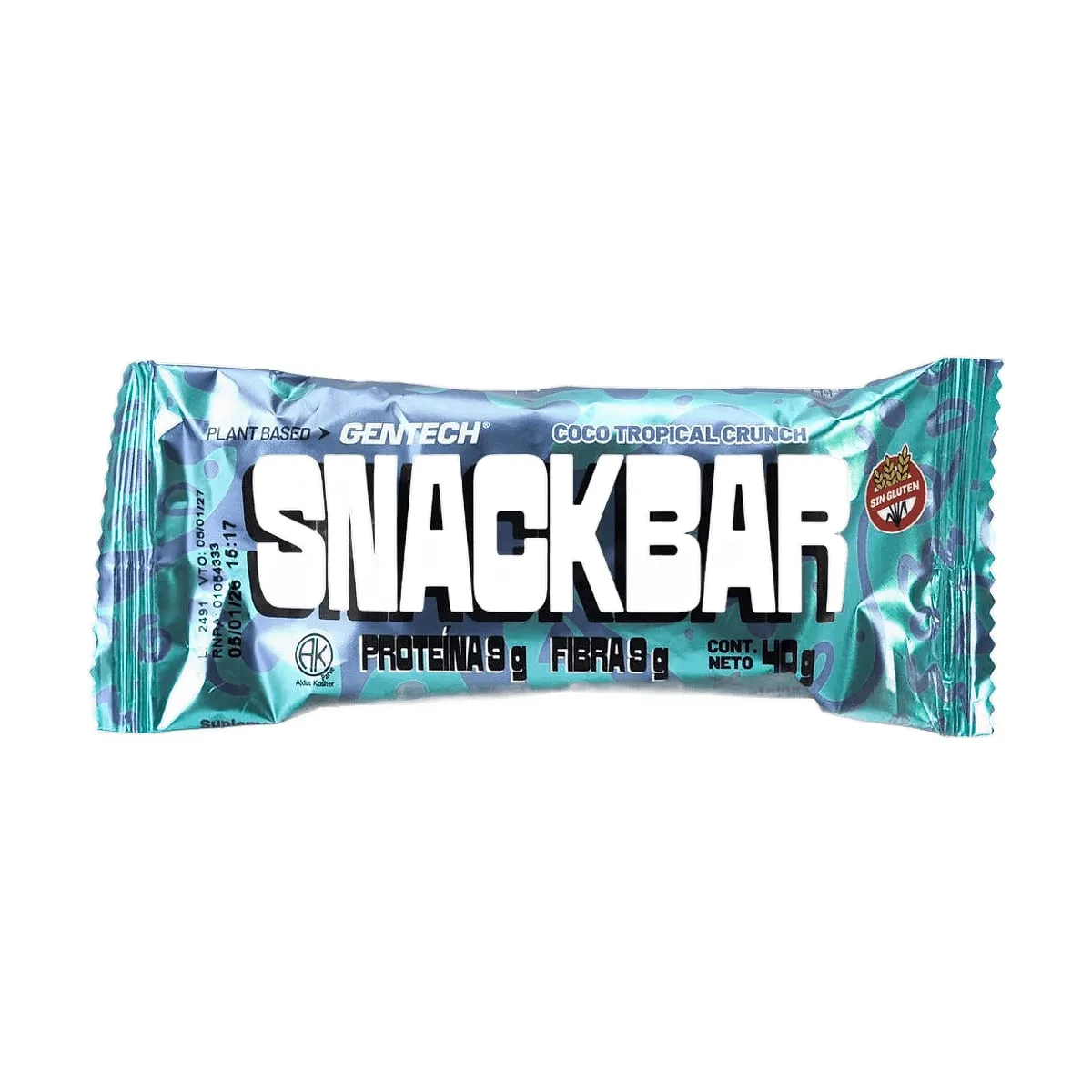Gentech - Snackbar sabor coco x 40 gr