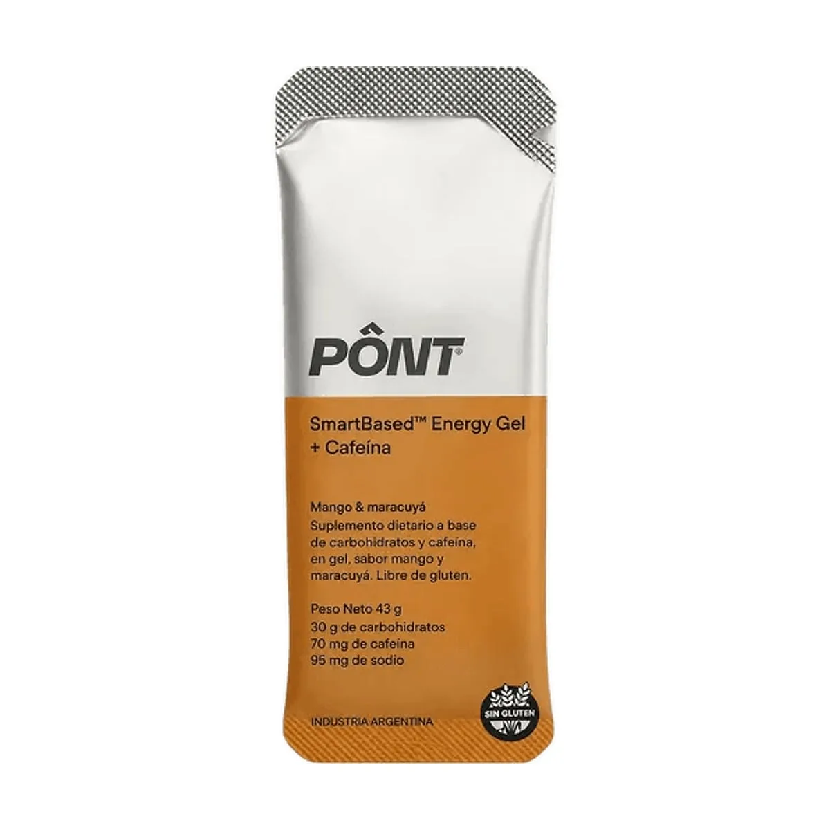 Pont - Energy gel sabor mango y maracuya con cafeina x 43 gr