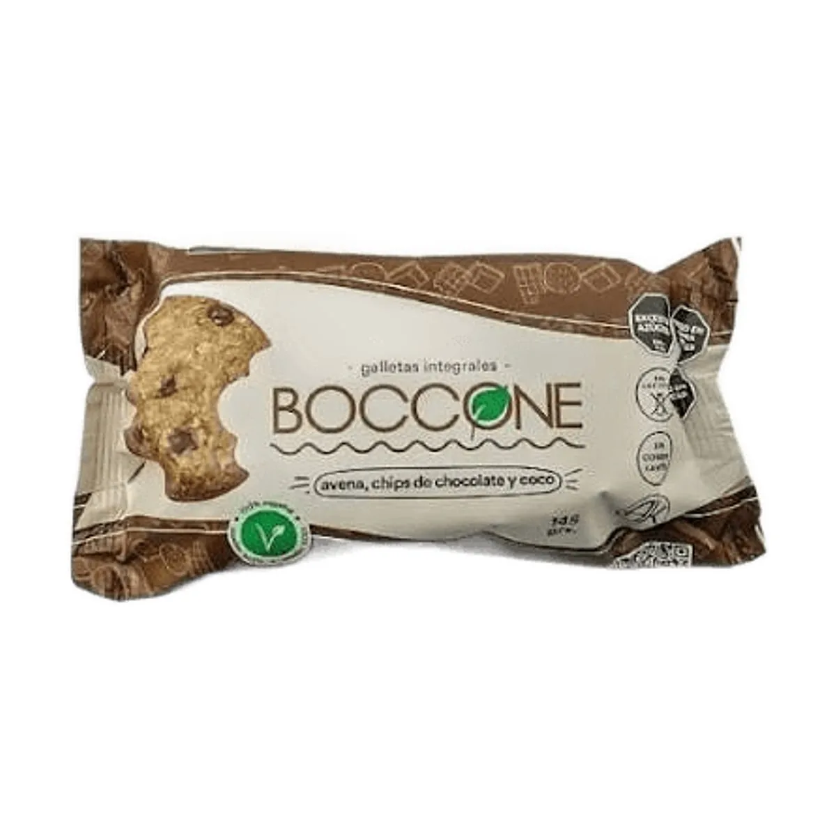 Boccone - Galletitas veganas avena, chips y coco x 145 gr