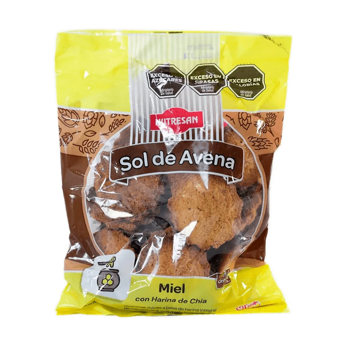 Nutresan - Galletitas dulces sabor miel con harina de chia x 250 gr