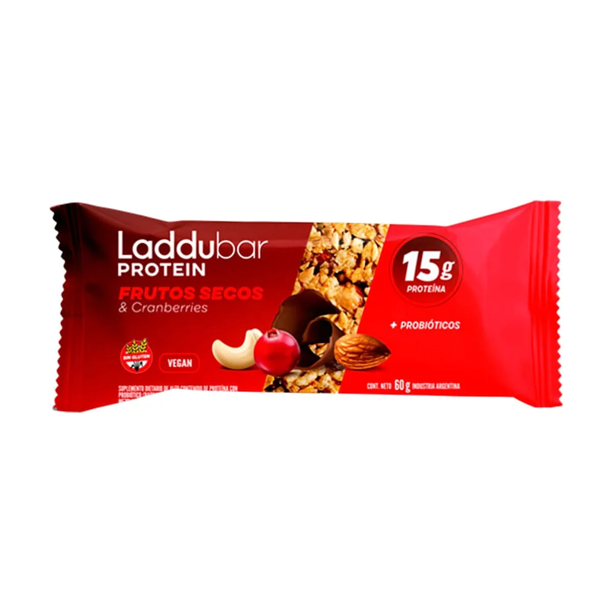 Laddubar - Barrita proteica de frutos secos y arandanos x 60 gr