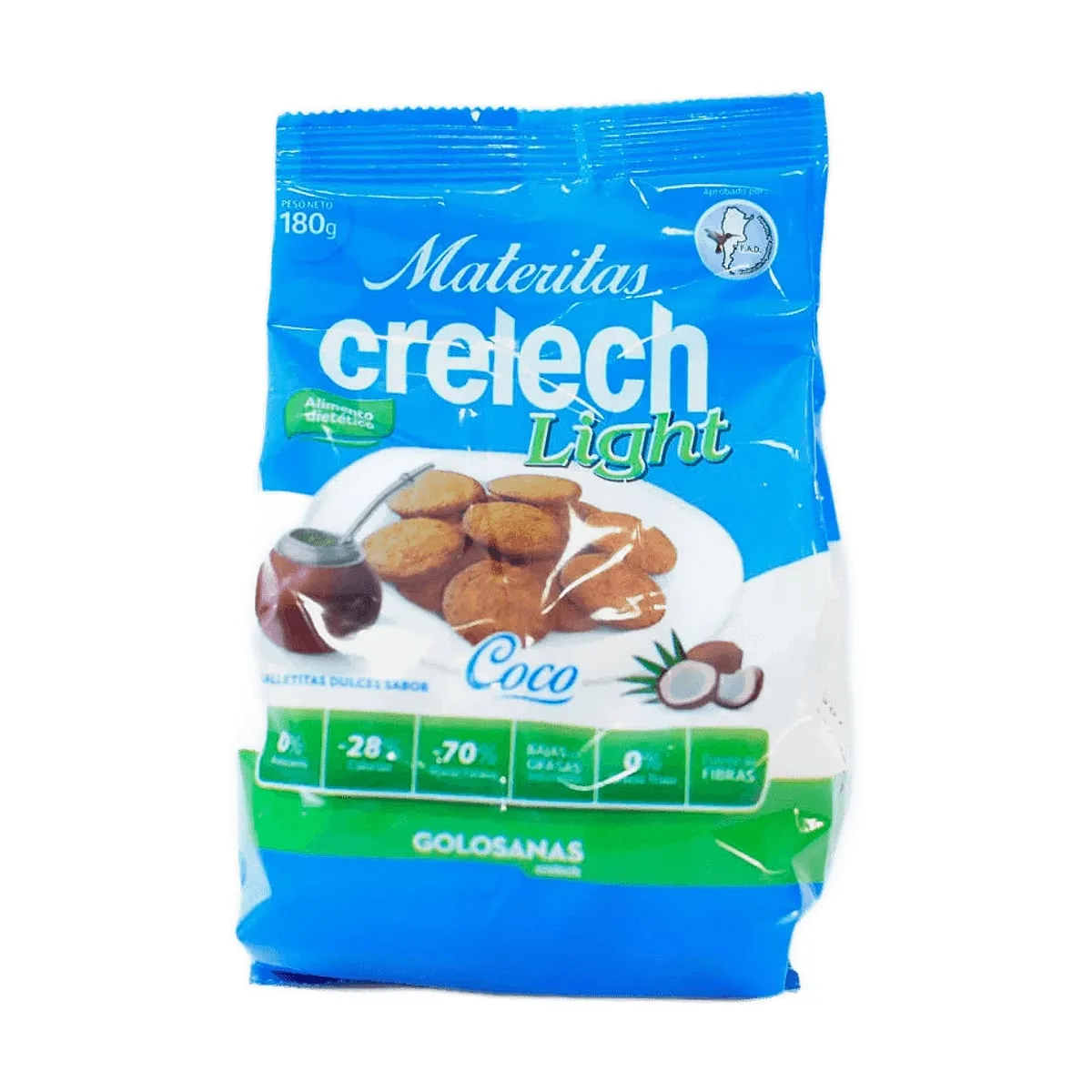 Crelech - Galletitas dulce sabor coco x 180 gr