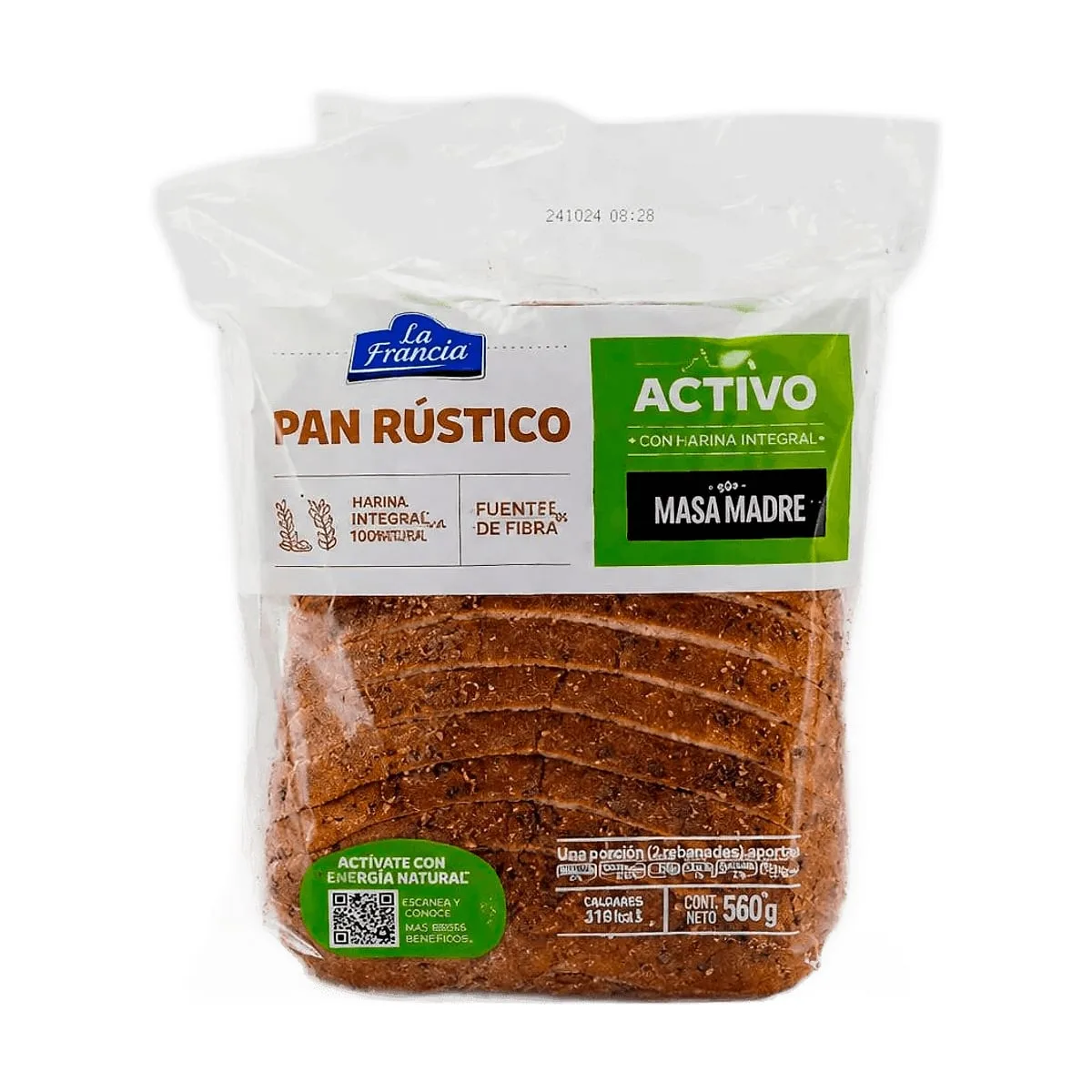 La Francia - Pan rustico activo con masa madre x 560 gr