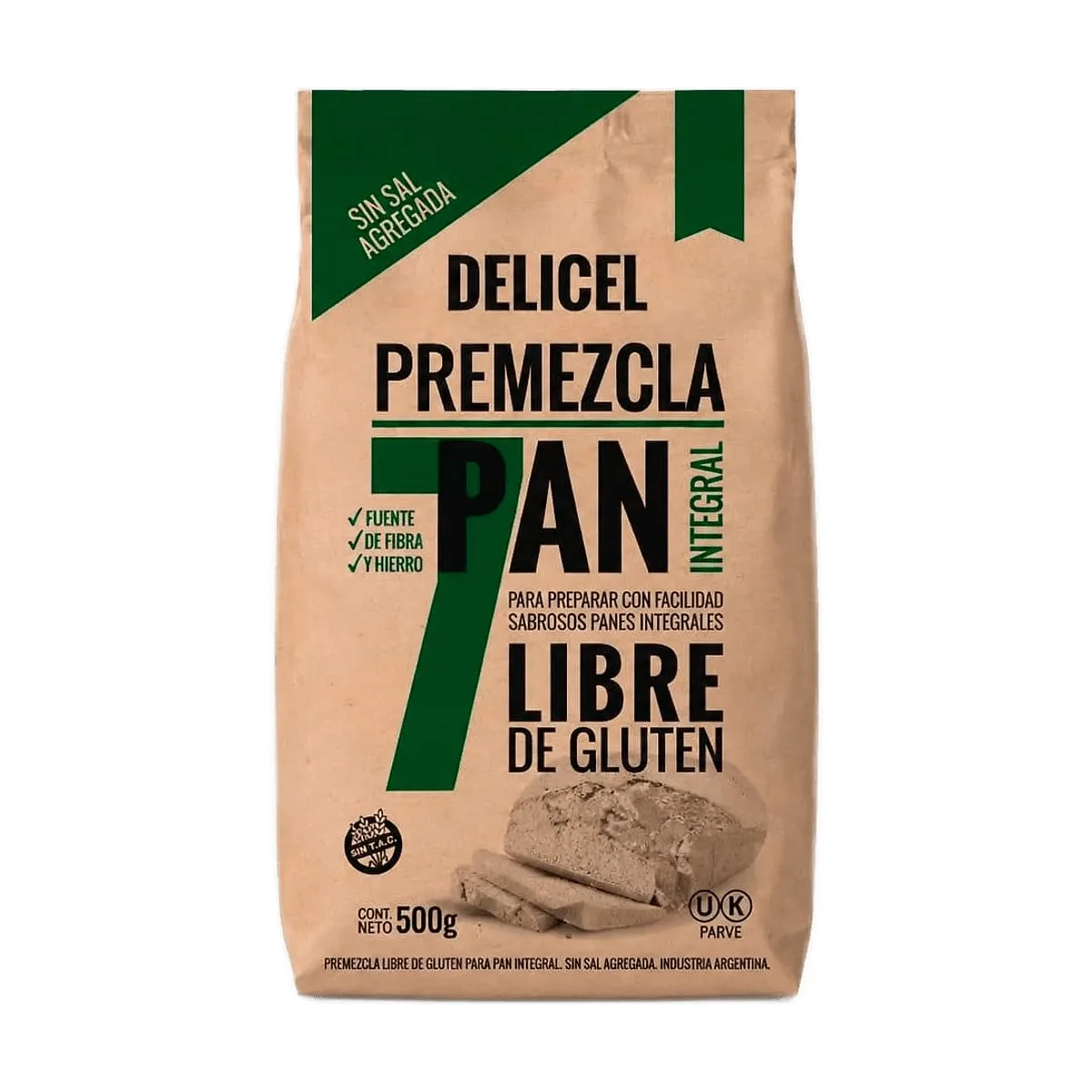 Delicel - Premezcla para pan integral x 500 gr