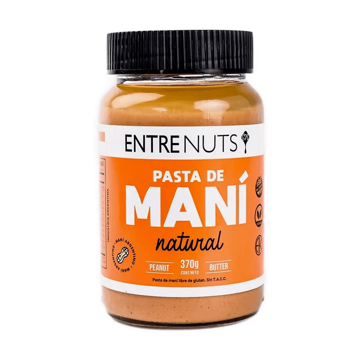 Entrenuts - Pasta de mani natural x 370 gr