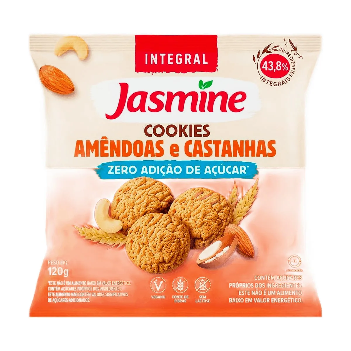 Jasmine - Cookies integrales de castañas de para y caju x 120 gr