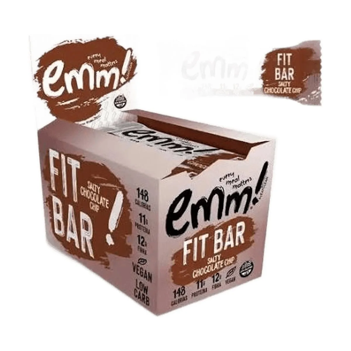 Emm - Barrita proteica sabor salty chocolate chip x 45 gr