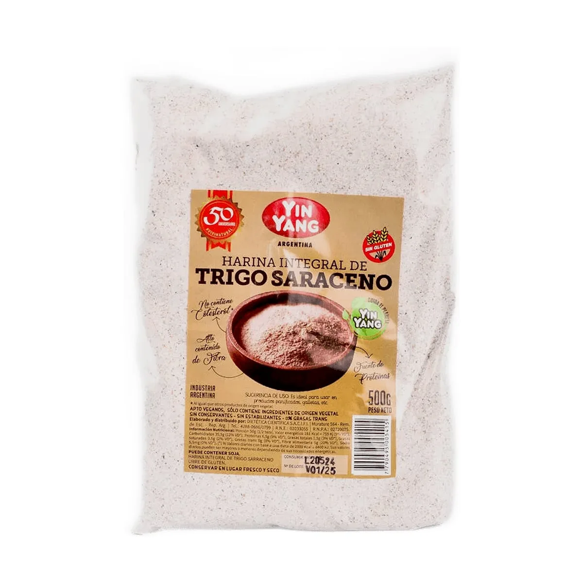 Yin Yang - Harina integral de trigo sarraceno x 500 gr