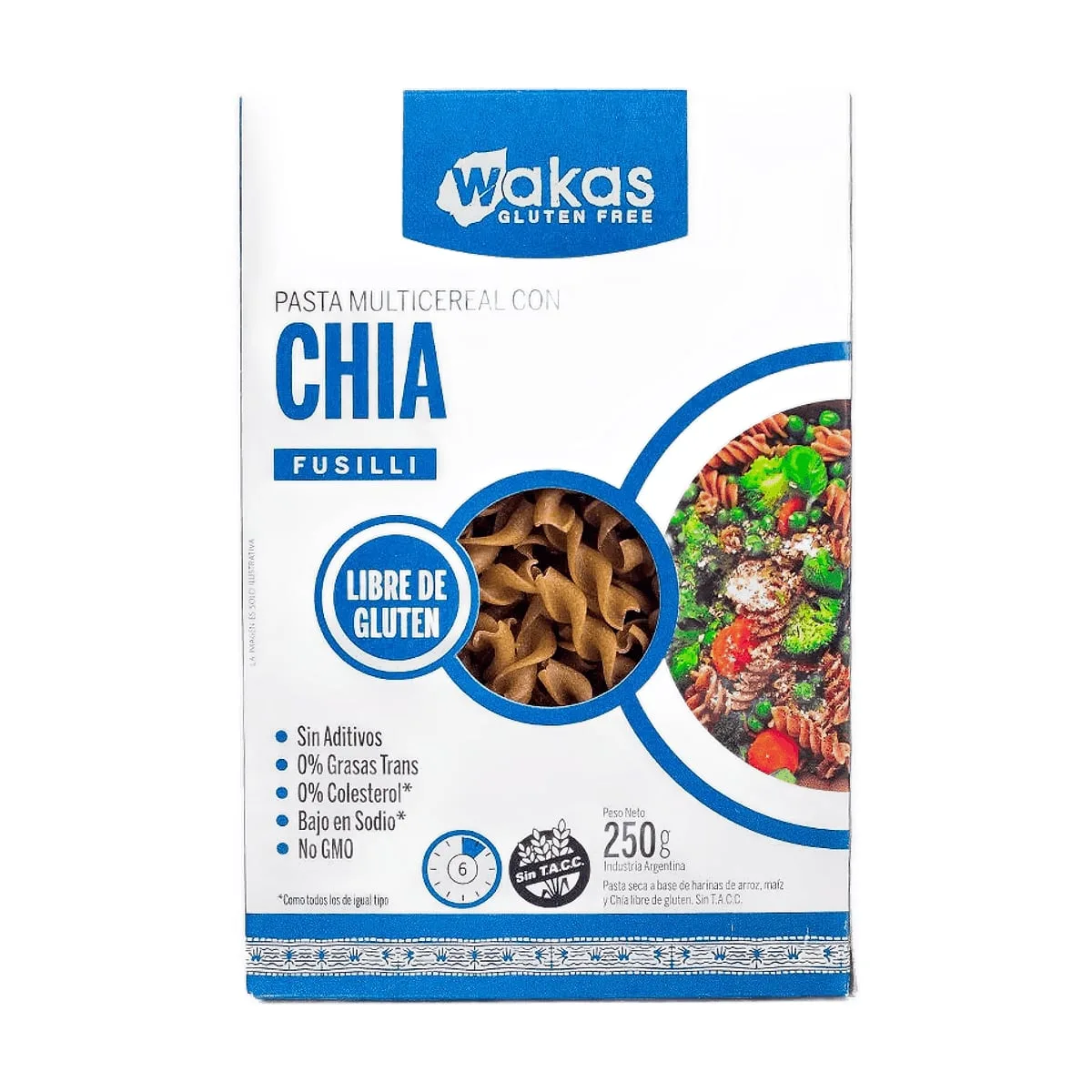 Wakas - Pastas multicereal con chia x 300 gr