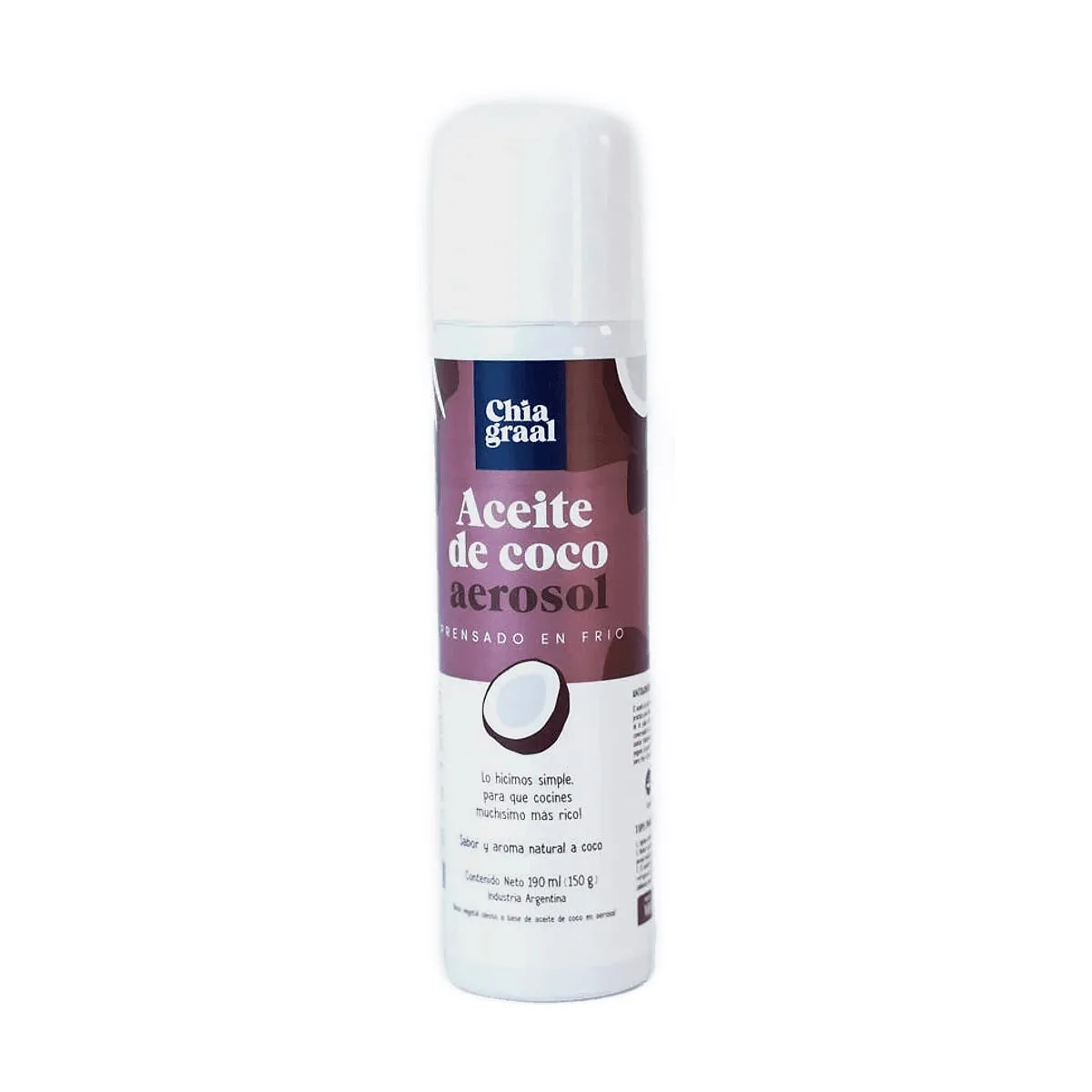 Chia Graal - Aceite de coco virgen en aerosol x 150 ml