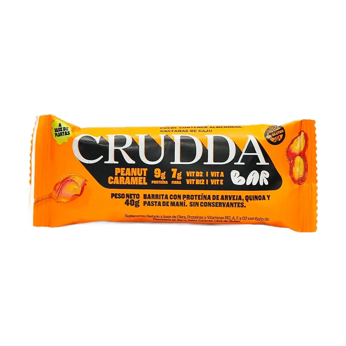 Crudda - Barrita sabor peanut caramel x 40 gr