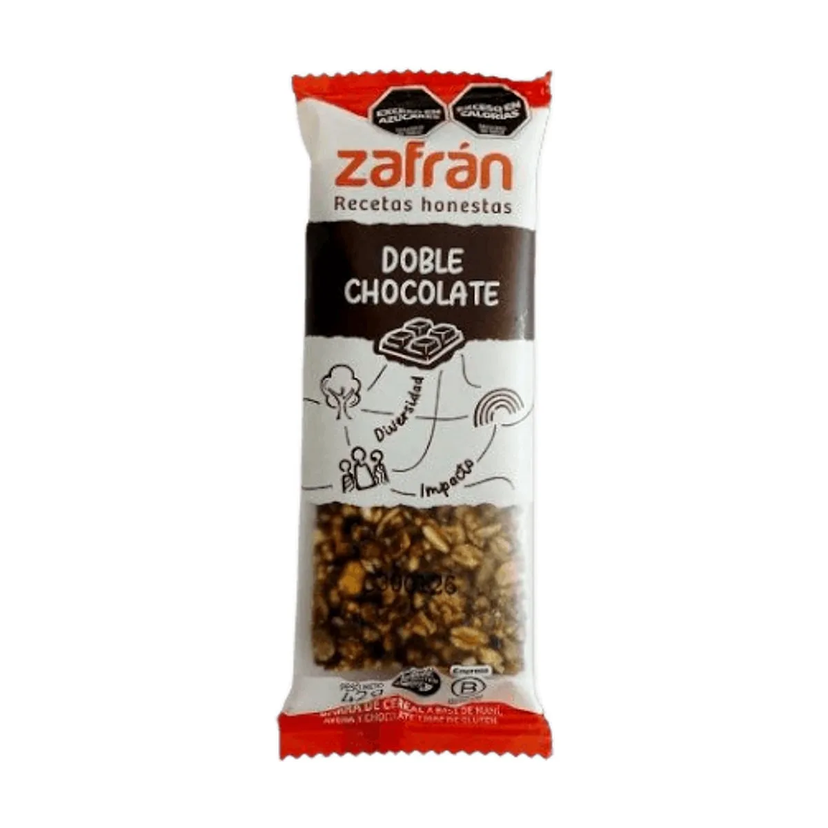 Zafran - Barrita de doble chocolate x 42 gr
