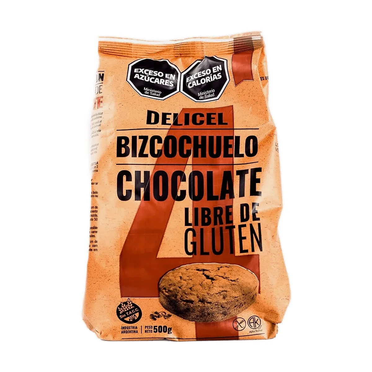 Delicel - Premezcla p/preparar bizcochuelo de chocolate x 500 gr
